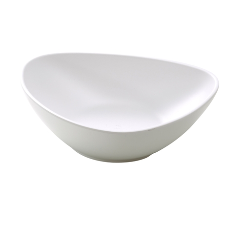 Yanco China MO-209 Moderne Matte White Melamine 36 oz. Triangular Soup Bowl