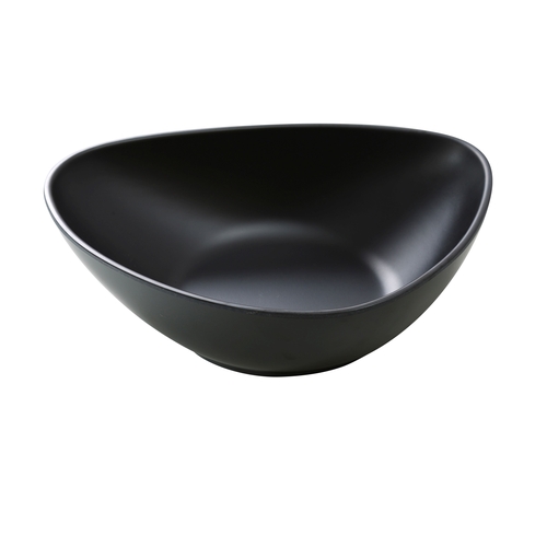 Yanco China MO-209BK Moderne Matte Black Melamine 36 oz. Triangular Soup Bowl