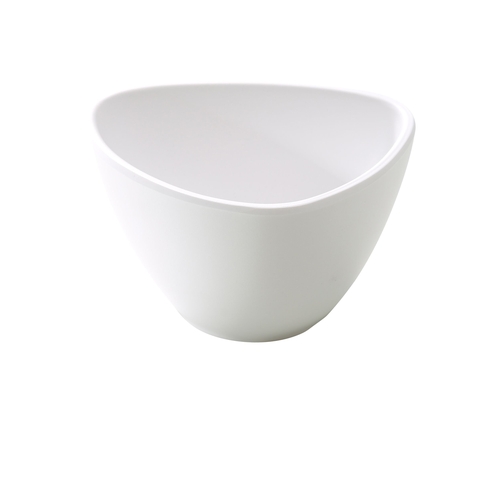 Yanco China MO-304 Moderne Matte White Melamine 8 oz. Triangular Bowl - 4 Doz