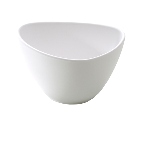 Yanco China MO-306 Moderne Matte White Melamine 16 oz. Triangular Bowl - 4 Doz