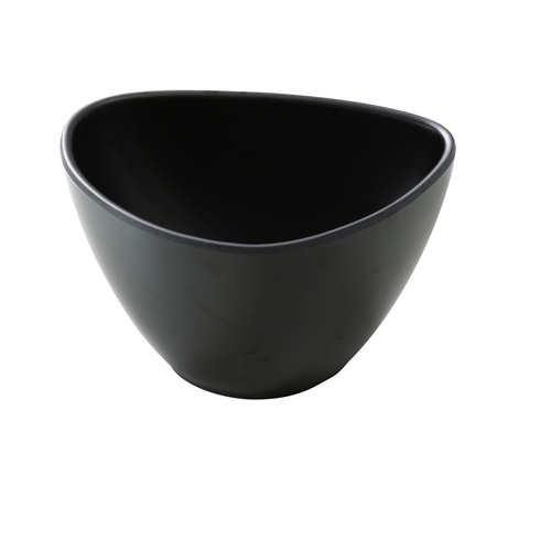 Yanco China MO-306BK Moderne Matte Black Melamine 16 oz. Triangular Bowl - 4 Doz