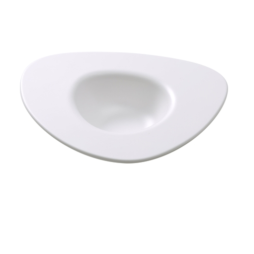 Yanco China MO-412 Moderne Matte White Melamine 14 oz. Triangular Dessert Plate