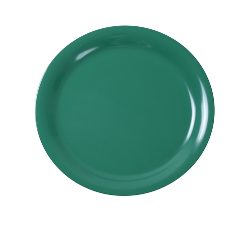 Yanco China MS-106GR Milestone Green Melamine 6.5" dia. Narrow Rim Plate - 4 Doz