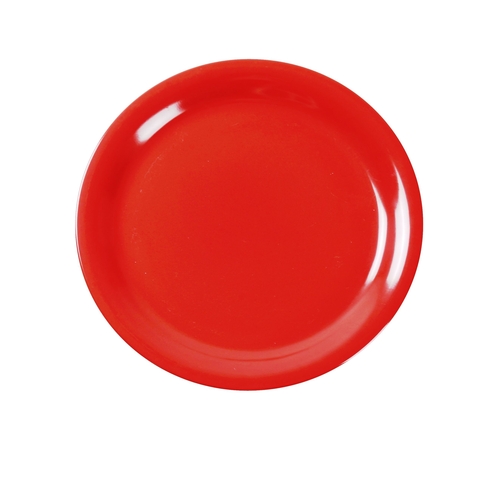 Yanco China MS-106RD Milestone Red Melamine 6.5" dia. Narrow Rim Plate - 4 Doz