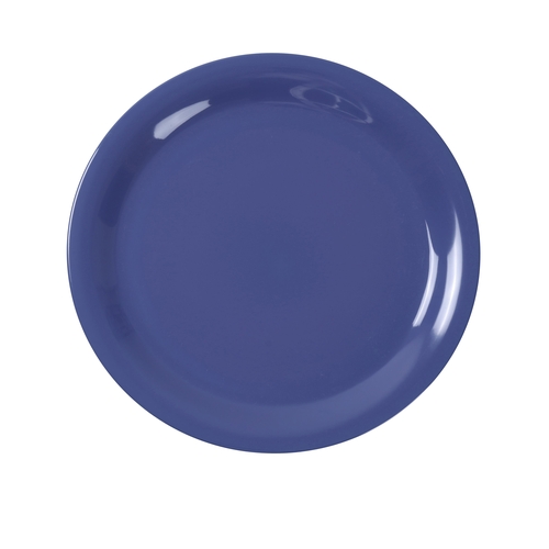 Yanco China MS-107BU Milestone Blue Melamine 7.5" dia. Narrow Rim Plate - 4 Doz