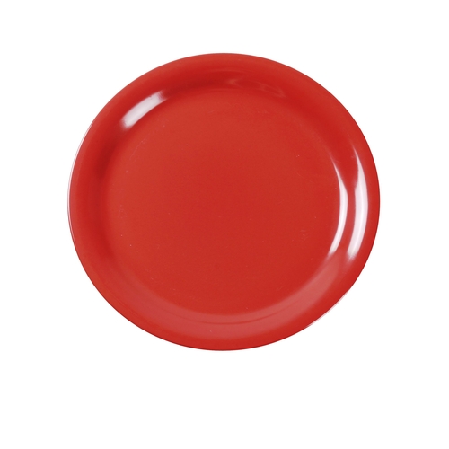 Yanco China MS-109RD Milestone Red Melamine 9" dia. Narrow Rim Plate - 2 Doz