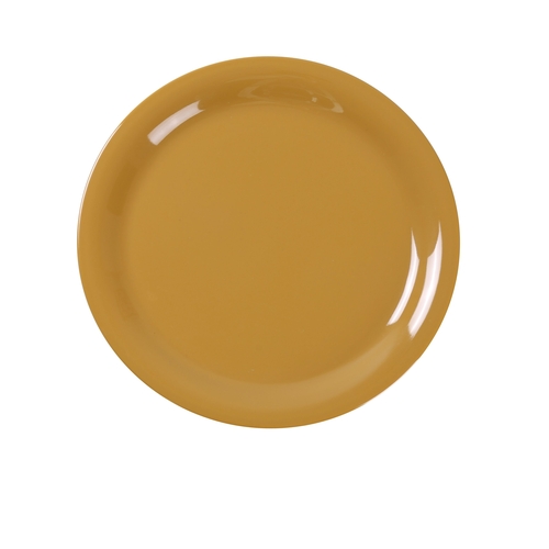 Yanco China MS-109YL Milestone Yellow Melamine 9" dia. Narrow Rim Plate - 2 Doz