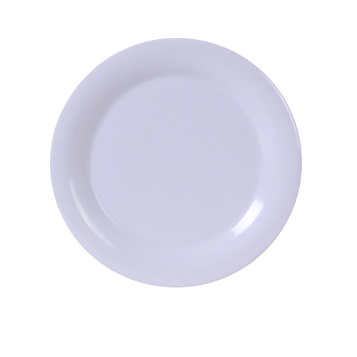Yanco China MS-110WT Milestone White Melamine 10.5" dia. Narrow Rim Plate - 2 Doz