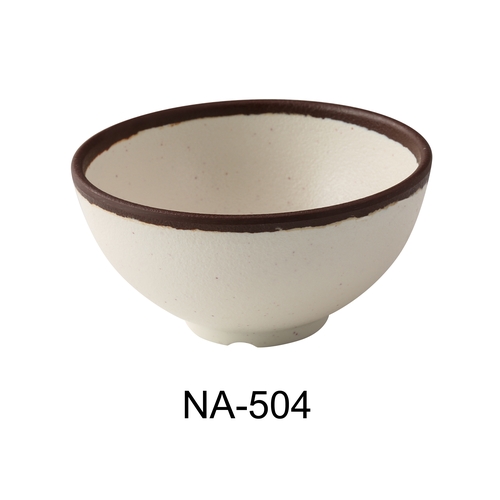 Yanco China NA-504 Nature Art White Melamine 10 oz. 4.5" dia. Rice Bowl - 4 Doz