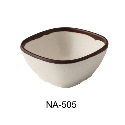 Yanco China NA-505 Nature Art White Melamine 10 oz. Miso Soup Bowl - 4 Doz