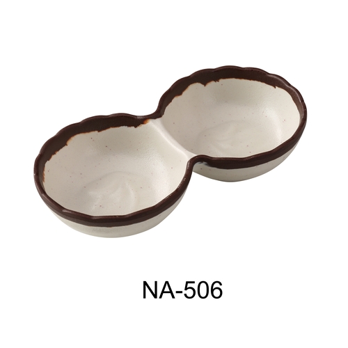 Yanco China NA-506 Nature Art White Melamine 4 oz. Condiment Server - 4 Doz