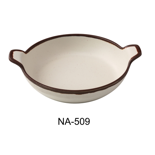 Yanco China NA-509 Nature Art White Melamine 24 oz. Bowl w/ Handle - 3 Doz