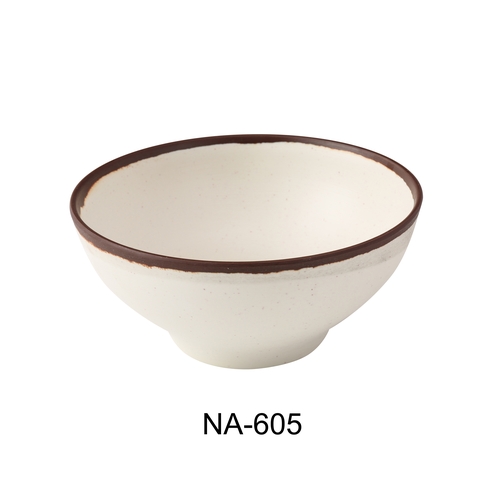 Yanco China NA-605 Nature Art White Melamine 16 oz. Cereal Bowl - 4 Doz