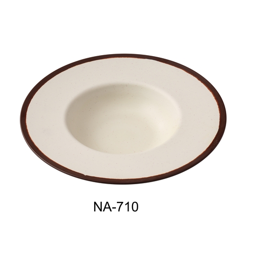 Yanco China NA-710 Nature Art White Melamine 10 oz. 9.25" dia. Dessert Plate