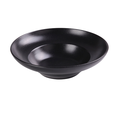 Yanco China NB-711 Noble Black Porcelain 20 oz. Mediterranean Pasta Bowl