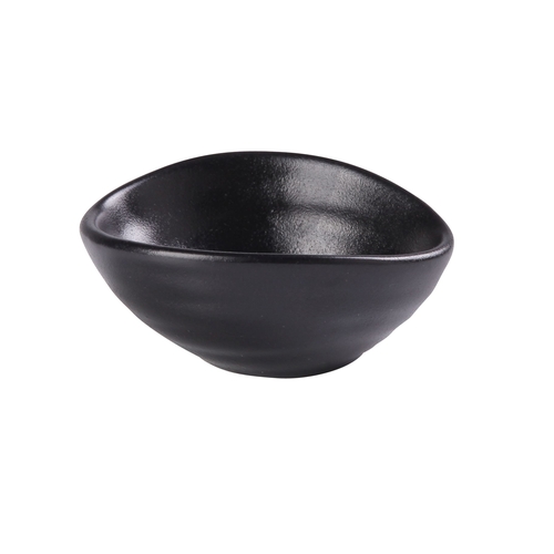 Yanco China NB-803 Noble Black Porcelain 2 oz. 4" dia. Olive Bowl - 3 Doz