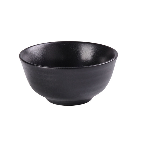 Yanco China NB-805 Noble Black Porcelain 10 oz. 4.5" dia. Rice Bowl - 3 Doz