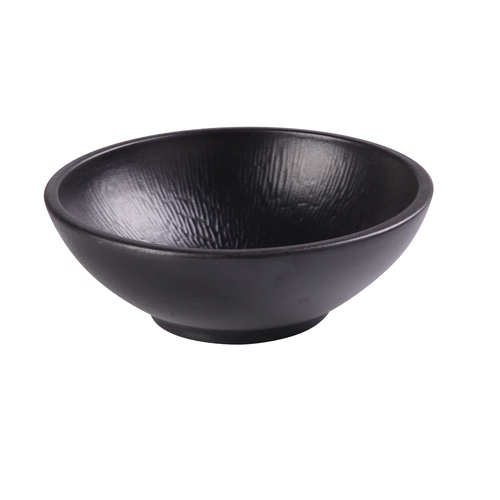 Yanco China NB-806 Noble Black Porcelain 14 oz. 6.1" dia. Nappie Bowl - 3 Doz