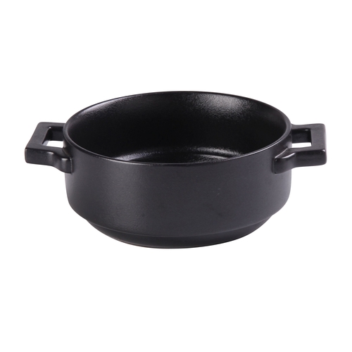 Yanco China NB-907 Blue Star Black Porcelain 20 oz. 7.5" Bake Dish - 1 Doz