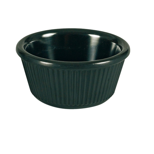 Yanco China NC-509BK Nu-Classic Black Melamine 2 oz. Fluted Ramekin - 6 Doz