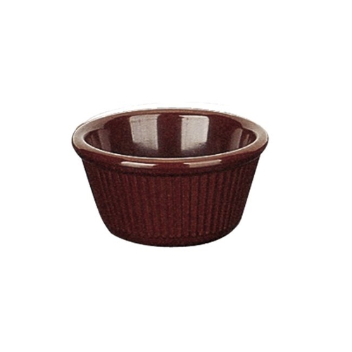 Yanco China NC-509C Nu-Classic Chocolate Melamine 2 oz. Fluted Ramekin - 6 Doz