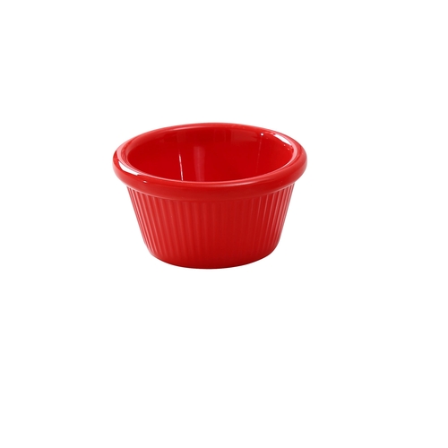 Yanco China NC-509RD Nu-Classic Red Melamine 2 oz. Fluted Ramekin - 6 Doz