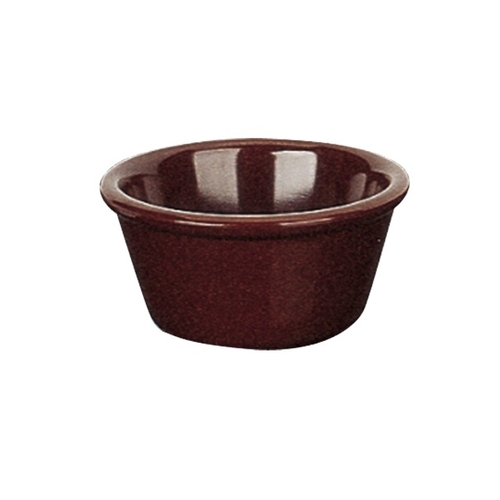 Yanco China NC-537C Nu-Classic Chocolate Melamine 3 oz. Smooth Ramekin - 6 Doz