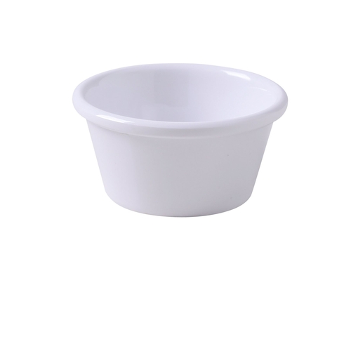 Yanco China NC-539 Nu-Classic White Melamine 6 oz. Smooth Ramekin - 6 Doz