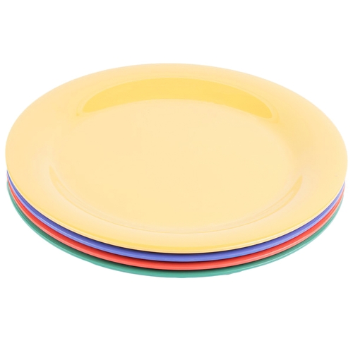 GET NP-10-MIX Diamond Color Mix Melamine 10.5" dia. Narrow Rim Plate-1 Doz