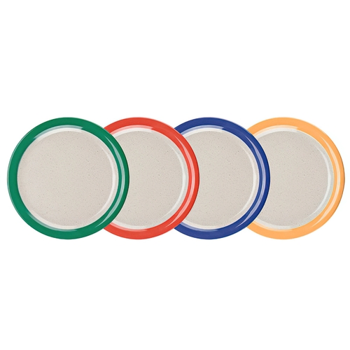 GET NP-9-TTM Diamond Color Mix Melamine 9" dia. Narrow Rim Plate - 2 Doz