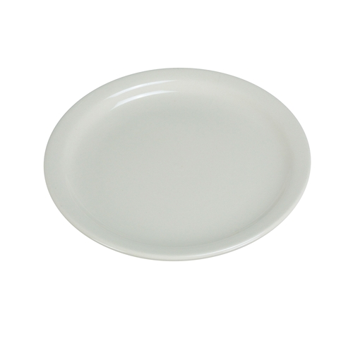 Yanco China NR-16 Normandy American White Ceramic 10.5" dia. Narrow Rim Plate