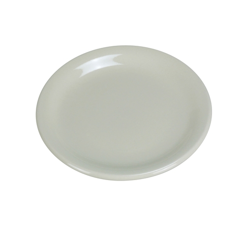 Yanco China NR-22 Normandy American White Ceramic 8.4" dia. Narrow Rim Plate