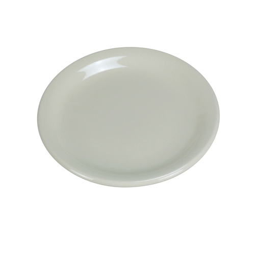 Yanco China NR-5 Normandy American White Ceramic 5.5" dia. Narrow Rim Plate