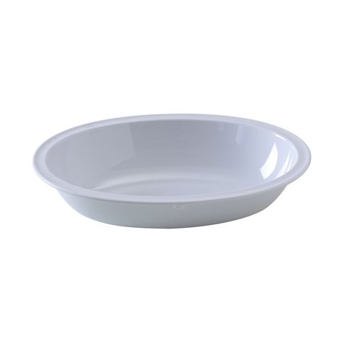 Yanco China NS-048W Nessico White Melamine 48 oz. 10.75" x 7.75" Oval Bowl-2 Doz