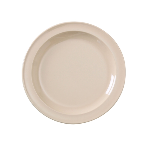 Yanco China NS-106T Nessico Tan Melamine 6.5" dia. Heavy Weight Plate - 4 Doz