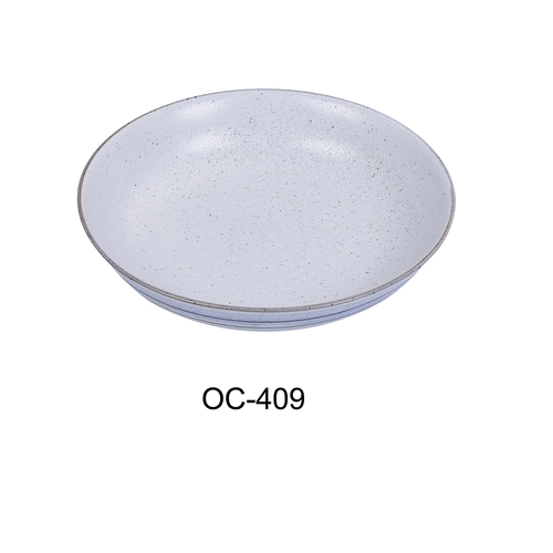 Yanco China OC-409 Ocean White/Blue Porcelain 18 oz. 9" dia. Pasta Plate- 2 Doz