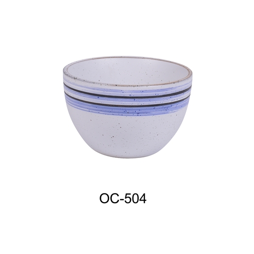 Yanco China OC-504 Ocean White/Blue Porcelain 8 oz. 4" dia. Bouillon Cup- 3 Doz