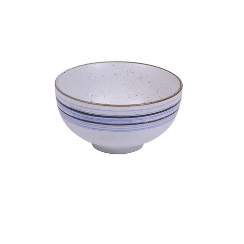 Yanco China OC-505 Ocean White/Blue Porcelain 8 oz. 4.5" dia. Rice Bowl - 3 Doz