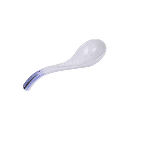 Yanco China OC-7002 Ocean White/Blue Porcelain 6.5"L Ocean Spoon - 6 Doz