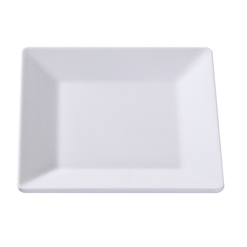 Yanco China OK-114 Osaka White Melamine 14.5" x 14.5" Square Plate - 6 Each