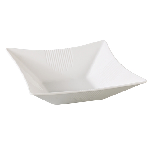 Yanco China OK-2541 Osaka White Melamine 2 qt. Square Seafood Bowl - 1 Doz