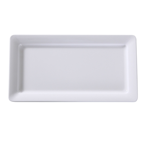 Yanco China OK-7013 Osaka White Melamine 13" x 7" Rectangular Plate - 1 Doz