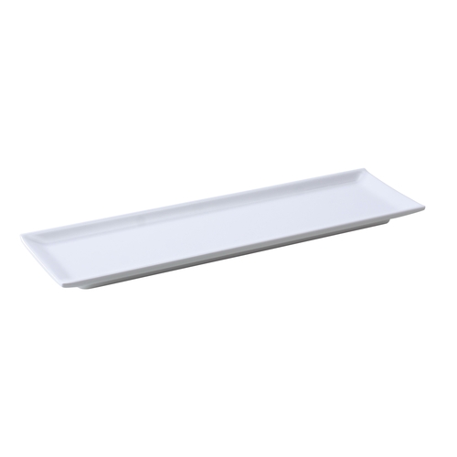 Yanco China OK-7015 Osaka White Melamine 14.5" x 4.25" Rectangular Sushi Plate