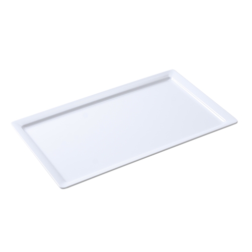 Yanco China OK-7018 Osaka White Melamine 18" x 12" Rectangular Display Plate