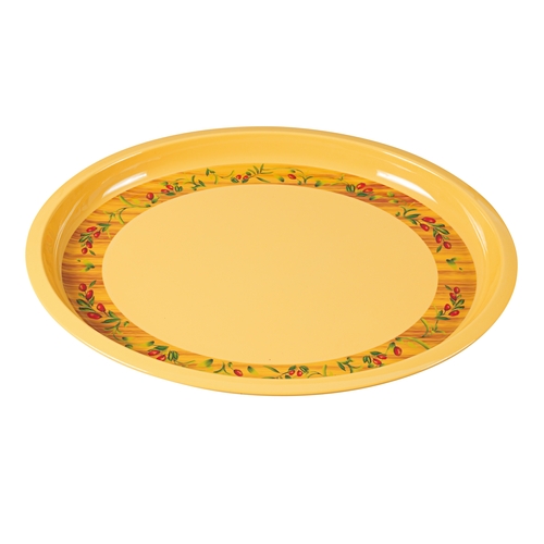 Yanco China OL-3022 Olive Melamine 22" x 18" Deep Oval Platter - 6 Each
