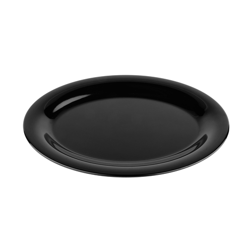 GET OP-120-BK Black Elegance Melamine 12" x 9" Oval Platter - 1 Doz
