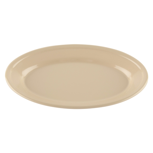 GET OP-911-T Supermel Tan Melamine 9.25" x 6.25" Oval Platter - 2 Doz