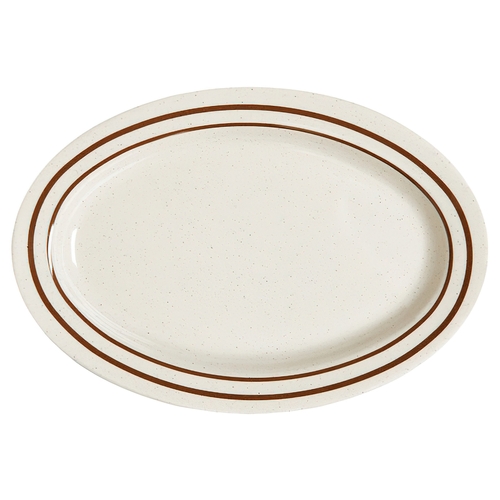 GET OP-950-U Ultraware White Melamine 9.75" x 7.25" Platter - 2 Doz