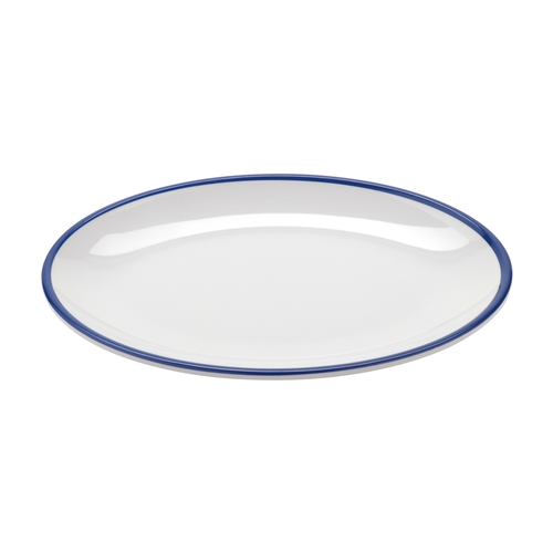 GET OP-960-W/CB Settlement Bistro White Melamine 9" x 6.25" Plate - 2 Doz