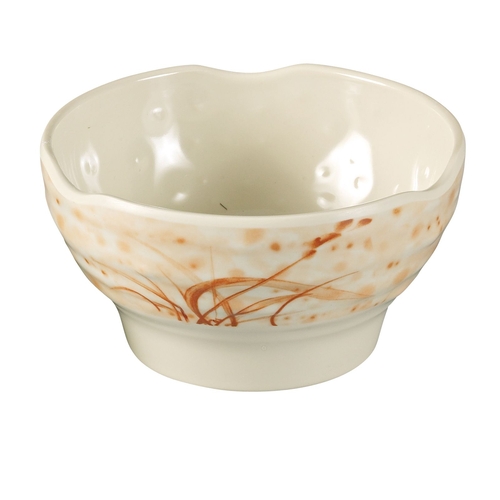 Yanco China OR-3706 Orchis Asian Pattern Melamine 14 oz. Rice Bowl - 5 Doz